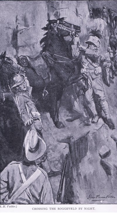 عبور Roggevald ليلا ، من بعد بريتوريا: حرب العصابات التي نشرتها Harmsworth Bros Limited ، 1901 بواسطة سيمون هارمون فيدير