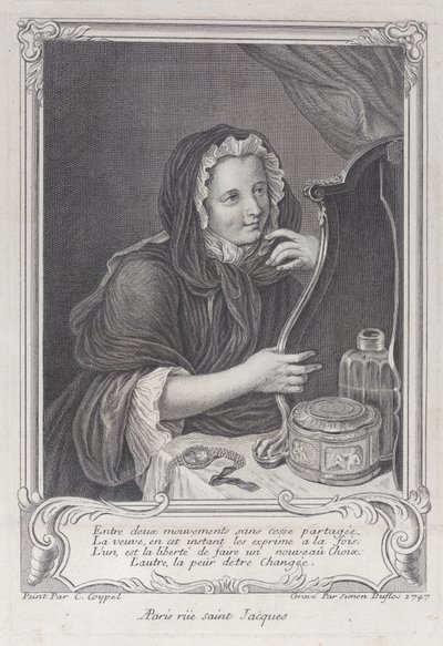 The Coquettish Widow1747. ، 1747. بواسطة سيمون نيكولا دوفلوس