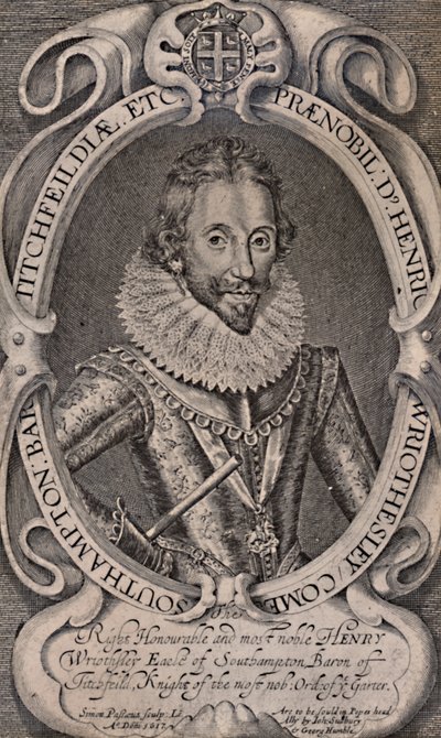 هنري وريوزلي ، إيرل ساوثامبتون ، راعي وليام شكسبير ، c1617 1894 بواسطة سيمون دي باس