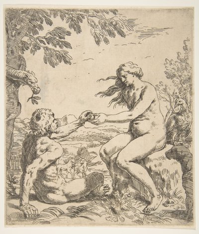 آدم وحواء ، كاليفورنيا. 1639. بواسطة سيمون كانتاريني
