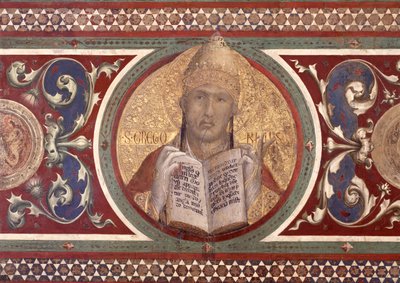 مايستا: القديس غريغوري ، التفاصيل من الإطار ، 1315 تفاصيل جدارية 51591 بواسطة سيمون مارتيني