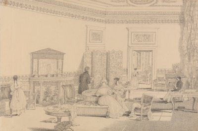 ألبوم يحتوي على 30 مشهدًا في تيرول وإيطاليا: Drawing Room ، Casino Pecori 12 أكتوبر 1841 بواسطة السير تشارلز دي أويلي