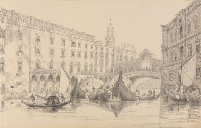 ألبوم يضم 30 منظرًا في تيرول وإيطاليا: ريالتو - البندقية 8 نوفمبر 1840 بواسطة السير تشارلز دي أويلي