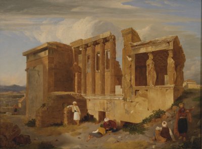 فندق Erechtheum ، أثينا ، مع شخصيات في المقدمة بواسطة السير تشارلز لوك إيستليك