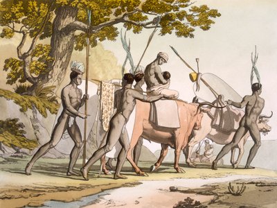 Korah Hottentots of the Cape on the move ، المجلد الثاني ، c1820-40. بواسطة السير جون بارو