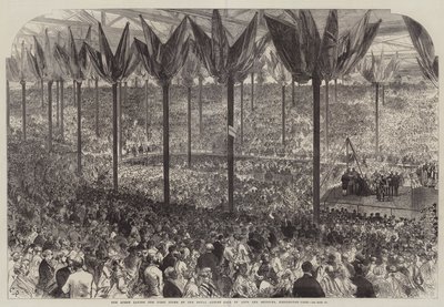 الملكة تضع الحجر الأول لقاعة ألبرت الملكية للفنون والعلوم ، كنسينغتون جور بواسطة Sir John Charles Robinson