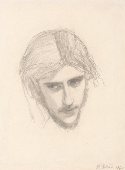 دراسة لرئيس فرديناند في "فرديناند جذبه آرييل" بواسطة Sir John Everett Millais