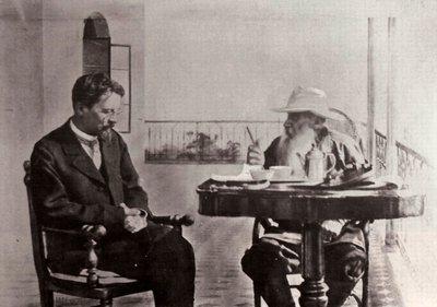 ليو تولستوي وأنطون تشيخوف ، مؤلفون روس ، 1902 بواسطة صوفيا أندرييفنا تولستايا