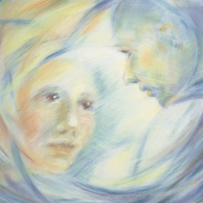 لقاء، 2002 (باستيل على ورق) بواسطة صوفي هاكر