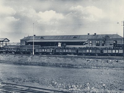 محطة سكة حديد ، Elandsfontein (b / w photo) بواسطة مصور جنوب أفريقي