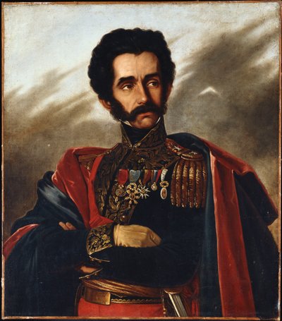 صورة المحرر ، سيمون بوليفار ، نصف طول ، في الزي الكامل ، c.1840 بواسطة مدرسة جنوب افريقيا