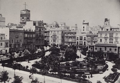Cadiz: Plaza de Guerra Jimenez (صورة b / w) بواسطة المصور الإسباني