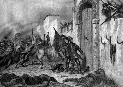 جيش كارلوس الخامس الإسباني (1500-58) في شمال إفريقيا ، حوالي 1535 (نقش) بواسطة المدرسة الاسبانية