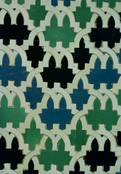 بلاط Azulejos من عرش السلاطين من Patio de las Doncellas (القيشاني) بواسطة المدرسة الاسبانية
