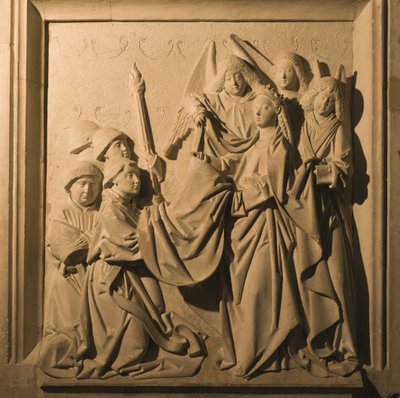 إسعاف للقديس إديلفونسو يستقبل قصبته ، الجزء الداخلي من La Mezquita ، قرطبة ، 1507 بواسطة المدرسة الاسبانية