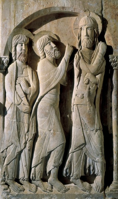 المسيح وحجاج عمواس ، من صنع سيد القديس دومينيك دي سيلوس بواسطة المدرسة الاسبانية