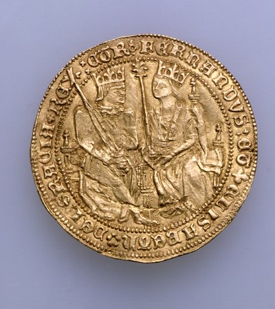التفوق المزدوج لفرديناند الثاني من أراغون (1479-1516) وإيزابيلا قشتالة (1474-1504) ، إشبيلية النعناع ، 1475 (الذهب) (انظر 168056) بواسطة المدرسة الاسبانية