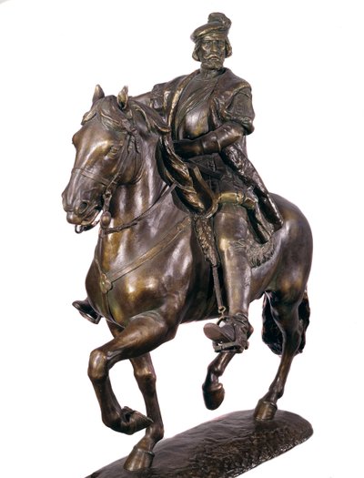 صورة الفروسية لهرنان كورتيس (أو كورتيز) (1485-1547) ، الفاتح الإسباني. نحت برونزي مجهول من القرن السادس عشر. متحف أرمي ، مدريد بواسطة المدرسة الاسبانية