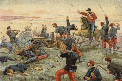 جوزيبي غاريبالدي في معركة سان أنطونيو ديل سانتو ، الحرب الأهلية في أوروغواي ، 1846 بواسطة المدرسة الاسبانية