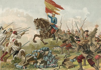 بطولة العام الأساسي في Castillejos ، المغرب ، 1859 بواسطة المدرسة الاسبانية