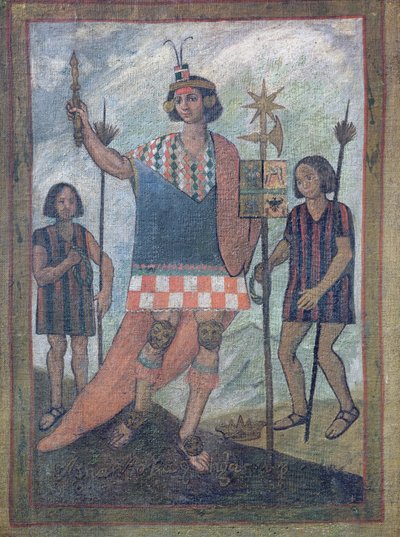 سكان العالم الجديد الذين واجههم كريستوفر كولومبوس في رحلته الأولى عام 1492 بواسطة المدرسة الاسبانية