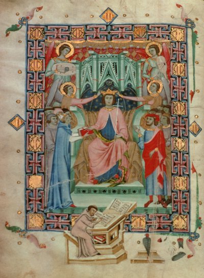 خايمي الثاني ملك مايوركا (1315-49) يؤدي اليمين من قبل روميو ديسبول بواسطة المدرسة الاسبانية