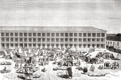 The House of Portals ، Plaza de Simon Bolivar ، المعروف سابقًا باسم Plaza de la Constitución ، بوغوتا ، كولومبيا بواسطة المدرسة الاسبانية