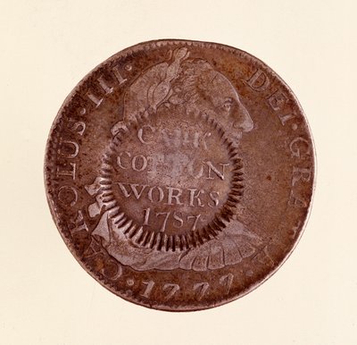 عملة فضية (8 ريالات) من إسبانيا: عهد تشارلز الثالث (1759-1788). 1777 مع عداد 1787. ديم. 3.9 سم نابولي ، المتحف الأثري بواسطة المدرسة الاسبانية