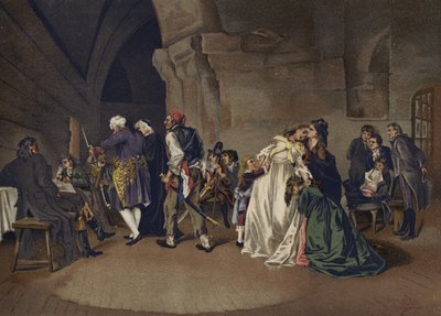 فراق لويس السادس عشر وماري أنطوانيت ، 1792 بواسطة المدرسة الاسبانية