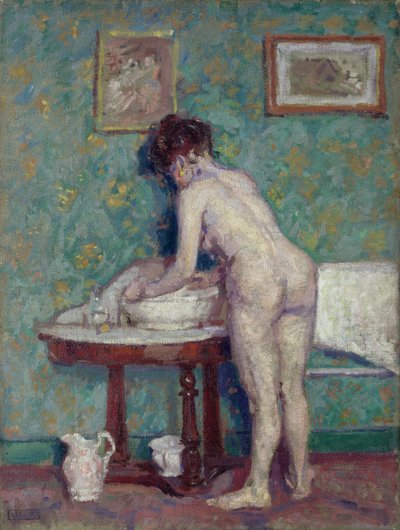 الداخلية مع عارية (زيت على قماش) بواسطة Spencer Frederick Gore