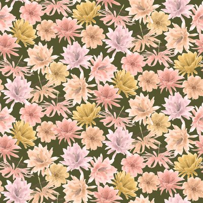نمط Mojave Desert Blooms، 2021 (قلم جرافيت ورقمي) بواسطة ستايسي هسو