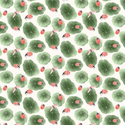 نمط تنسيق Nasturtium colorway 2، 2020 (قلم جرافيت ورقمي) بواسطة ستايسي هسو
