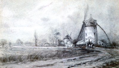 المناظر الطبيعية مع طاحونة ، c1855-1892 بواسطة ستانيسلاس لبين