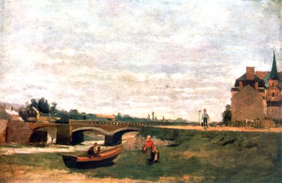 منظر للقرية ، c1855-1892 بواسطة ستانيسلاس لبين
