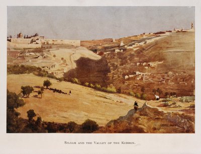 لوحة مائية لستانلي إنشبولد ، تصور وادي قدرون ، القدس ، فلسطين 1906 بواسطة ستانلي ينشبولد