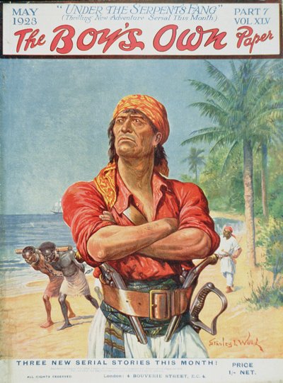 شخصية قرصان من الغلاف الأمامي لكتاب "The Boy's Own Paper" بواسطة ستانلي ل. وود