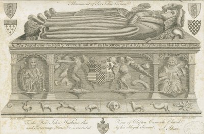 كنيسة كليفتون كامبفيل - نصب فيرنون التذكاري: نقش ، بدون تاريخ [1762-1802] بواسطة ستيبينج شو