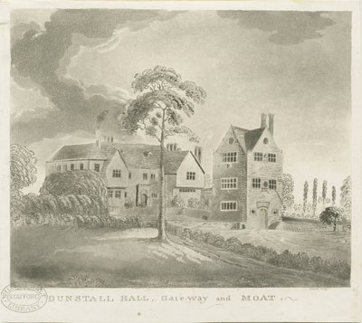 قاعة Dunstall: النقش المائي ، بدون تاريخ [1762-1802] (طباعة) بواسطة ستيبينج شو