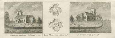 كنيسة Mavesyn Ridware: نقش ، 1781 بواسطة ستيبينج شو
