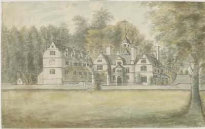 Norton Canes - Little Wyrley Hall: لوحة ألوان مائية ، بدون تاريخ [1762-1802] بواسطة ستيبينج شو