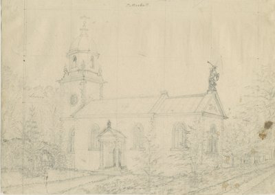 كنيسة Patshull: الرسم بقلم الرصاص ، بدون تاريخ [1762-1802] بواسطة ستيبينج شو