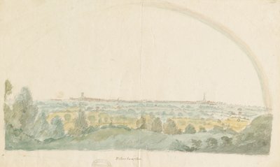 ولفرهامبتون - منظر بعيد من مرتفعات Tettenhall: الرسم بالألوان المائية ، [أواخر القرن الثامن عشر] بواسطة ستيبينج شو
