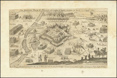 ساحة نيوهاوزل الشهيرة في حدود المجر التي حاصرها الأتراك في 13 أغسطس 1663 بواسطة ستيفانو سكولاري
