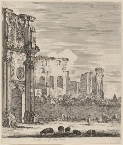 قوس قسطنطين ، 1656. بواسطة ستيفانو ديلا بيلا