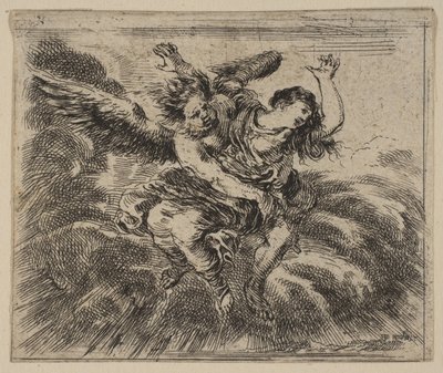 بورياس وأوريثيا ، من Game of Mythology Jeu de la Mythologie ، 1644. بواسطة ستيفانو ديلا بيلا