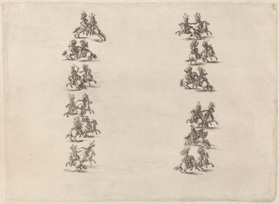 كافالييرز القتال في عمودين ، 1652. بواسطة ستيفانو ديلا بيلا