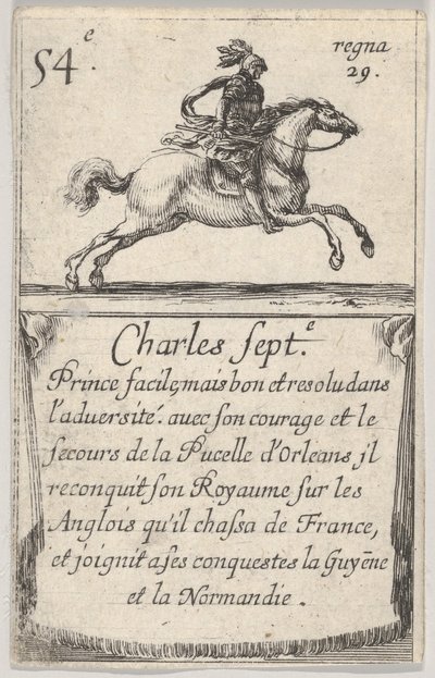 ^ Charles September-e Prince Facile ... ، من Game of the Kings of France Jeu des Rois de Fr ... ، 1644. بواسطة ستيفانو ديلا بيلا