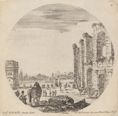 الكولوسيوم وقوس قسطنطين 1646. بواسطة ستيفانو ديلا بيلا