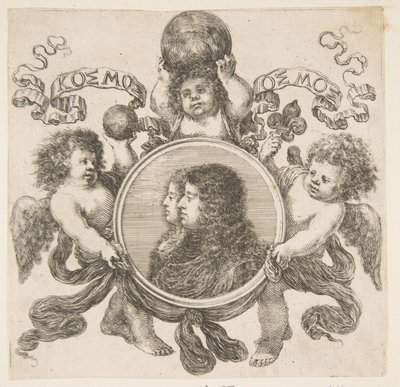 كوزيمو دي ميديشي ، أمير توسكانا ، وزوجته مارغريت لويز دورليانز ، 1661. بواسطة ستيفانو ديلا بيلا