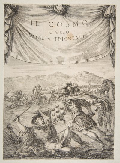 الواجهة الأمامية لـ Il Cosmo ، 1650. بواسطة ستيفانو ديلا بيلا